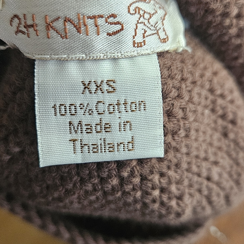 24 Knits Brown Cotton Sweater